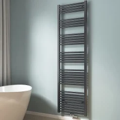 EMKE Sèche-serviette eau chaude, Radiateur sèche-serviettes raccordement central Anthracite 180x50cm 739Watts