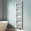 EMKE Sèche-serviette eau chaude, Radiateur sèche-serviettes raccordement central Blanc 160x40cm 547Watts