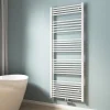 EMKE Sèche-serviette eau chaude, Radiateur sèche-serviettes raccordement central Blanc 160x60cm 761Watts