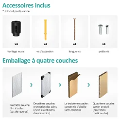 EMKE Sèche-serviettes à Eau Chaude Panneau Plat, Sèche-serviettes connexion latérale pour, Anthracite 1320x600mm 838Watts