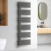 EMKE Sèche-serviettes à Eau Chaude Panneau Plat, Sèche-serviettes connexion latérale pour, Anthracite 1599x500mm 832Watts