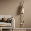 EMKE Sèche-serviettes électrique WiFi Pure, blanc brillant, 150 x 12,5 cm, température réglable, minuterie