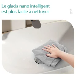 EMKE Vasque à Poser en céramique 35x27x11cm, Lavabo salle de bain Ovale, Lavabo à poser blanc brillant
