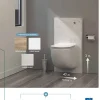 Ensemble bâti-support+habillage couleur enduit blanc +Sanibroyeur+cuvette+abattant WATERMATIC W40 Silence PMR norme handicapés