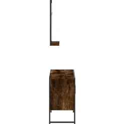 Ensemble d'armoires de salle de bain 2 pcs chêne fumé vidaXL