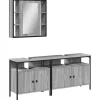 Ensemble d'armoires de salle de bain 3 pcs sonoma gris vidaXL
