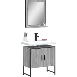 Ensemble d'armoires de salle de bain 2 pcs sonoma gris vidaXL