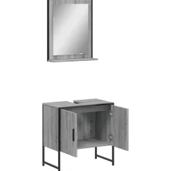 Ensemble d'armoires de salle de bain 2 pcs sonoma gris vidaXL