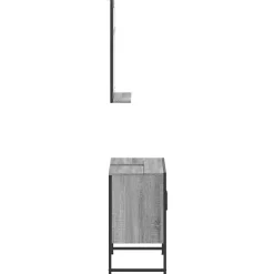 Ensemble d'armoires de salle de bain 2 pcs sonoma gris vidaXL