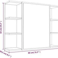 Ensemble d'armoires de salle de bain 3 pcs chêne fumé vidaXL