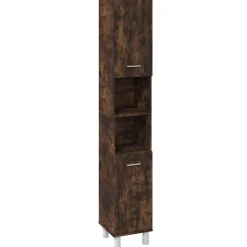 Ensemble d'armoires de salle de bain 3 pcs chêne fumé vidaXL