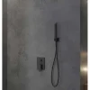 Ensemble de douche à encastrer DELOS NERO avec douchette en laiton noir