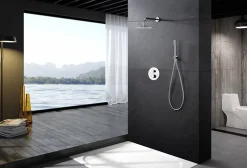 Ensemble de douche CURVED à encastrer - Thermostatique Chromé BrillantChroméNoir matCanon de fusilOr brosséOr rose brossé Ensembl