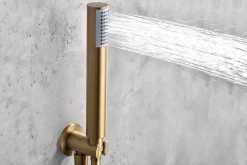 Ensemble de douche CURVED à encastrer - Thermostatique Or brosséChroméNoir matCanon de fusilOr brosséOr rose brossé Ensemble enca