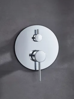 Ensemble de douche CURVED à encastrer - mitigeur monocommande Chromé BrillantChroméNoir matCanon de fusilOr brosséOr rose brossé