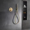 Ensemble de douche CURVED à encastrer - mitigeur monocommande Or brosséChroméNoir matCanon de fusilOr brosséOr rose brossé Ensemb
