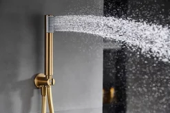 Ensemble de douche CURVED à encastrer - mitigeur monocommande Or brosséChroméNoir matCanon de fusilOr brosséOr rose brossé Ensemb