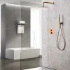 Ensemble de douche CURVED à encastrer - Thermostatique Or rose brosséChroméNoir matCanon de fusilOr brosséOr rose brossé Ensemble