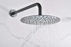 Ensemble de douche CURVED à encastrer - mitigeur monocommande Canon de fusilChroméNoir matCanon de fusilOr brosséOr rose brossé E