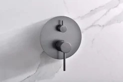 Ensemble de douche CURVED à encastrer - mitigeur monocommande Canon de fusilChroméNoir matCanon de fusilOr brosséOr rose brossé E