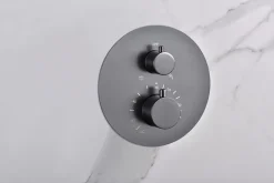 Ensemble de douche CURVED à encastrer - Thermostatique Canon de fusilChroméNoir matCanon de fusilOr brosséOr rose brossé Ensemble