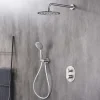 Ensemble de douche encastré mécanique 2 voies SKY BATH nickel brossé Inox S304 série SOUL