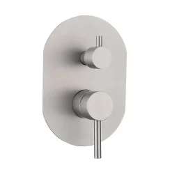 Ensemble de douche encastré mécanique 2 voies SKY BATH nickel brossé Inox S304 série SOUL