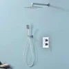Ensemble de douche encastré thermostatique 2 voies SKY BATH chromé série ETERNITY