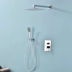 Ensemble de douche encastré mécanique 2 voies SKY BATH chromé Inox S304 série DREAM
