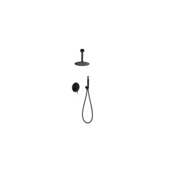 Ensemble de douche Plafond TOUCHER à encastrer - Mitigeur monocommande Or rose brossé Ensemble encastré douchette + tête de douch