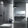 Ensemble de douche STICK à encastrer - mitigeur monocommande Noir (mat) Ensemble encastré douchette + tête de douche