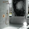 Ensemble de douche TOUCHER à encastrer - Mitigeur thermostatique Or brossé Ensemble encastré douchette + tête de douche