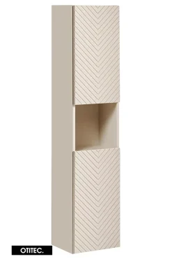Ensemble de meuble de salle de bain - 60 cm - avec plan - avec colonne - 2 tiroirs - DANO