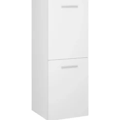 Ensemble de meubles de salle de bain - vidaXL - 3070910 - Blanc - Bois d'ingénierie - Rangement spacieux