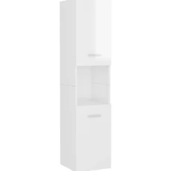Ensemble de meubles de salle de bain - vidaXL - 3070910 - Blanc - Bois d'ingénierie - Rangement spacieux
