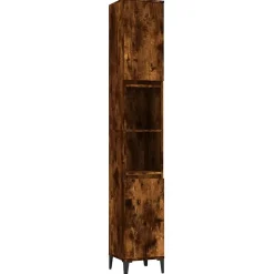 Ensemble de meubles de salle de bain 3 pcs Chêne fumé vidaXL