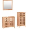 Ensemble de meubles de salle de bain 3 pcs Bois massif de noyer vidaXL