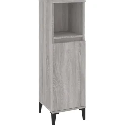 Ensemble de meubles de salle de bain 3 pcs Sonoma gris vidaXL