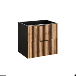 Ensemble de meubles sous vasque - 120 cm - avec Vasque - Cube et Colonnes - Miroirs LED - WOTANIA