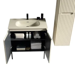Ensemble de salle de bain 80 cm amande Aquavenus
