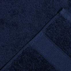 Ensemble De Serviettes Éponge Bleue Meuble De Salle De Bain Invité + Visage + Serviette