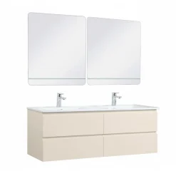 Ensemble double vasque SORRENTO 120cm avec vasque, robinets et miroirs