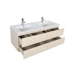 Ensemble double vasque SORRENTO 120cm avec vasque, robinets et miroirs