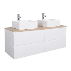 Ensemble double vasque suspendu SORRENTO 120cm