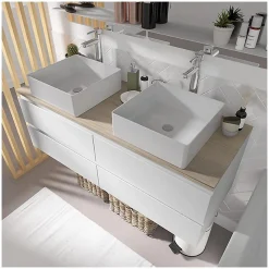Ensemble double vasque suspendu SORRENTO 120cm