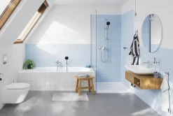 Ensemble douchette 2 jets + support + flexible chrome, Grohe Vitalio Comfort 100
