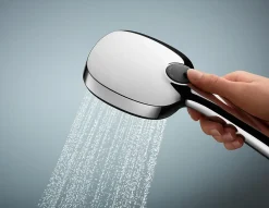 Ensemble douchette 3 jets + support + flexible chrome, Grohe Vitalio 100