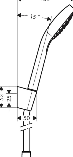 Ensemble douchette 3 jets et flexible chromé Hansgrohe MySelect E