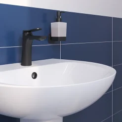 Ensemble lavabo et colonne en céramique blanc Tasi GoodHome
