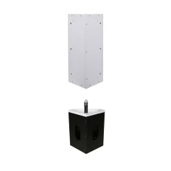 Ensemble lave-mains d'angle SKINO + vasque + armoire de toilette